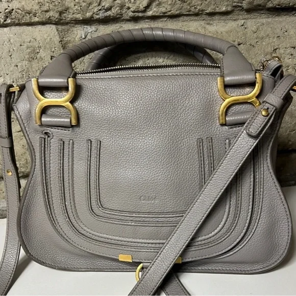 Authentic Chloe small Marcie Gray Crossbody Bag - Picture 1 of 10